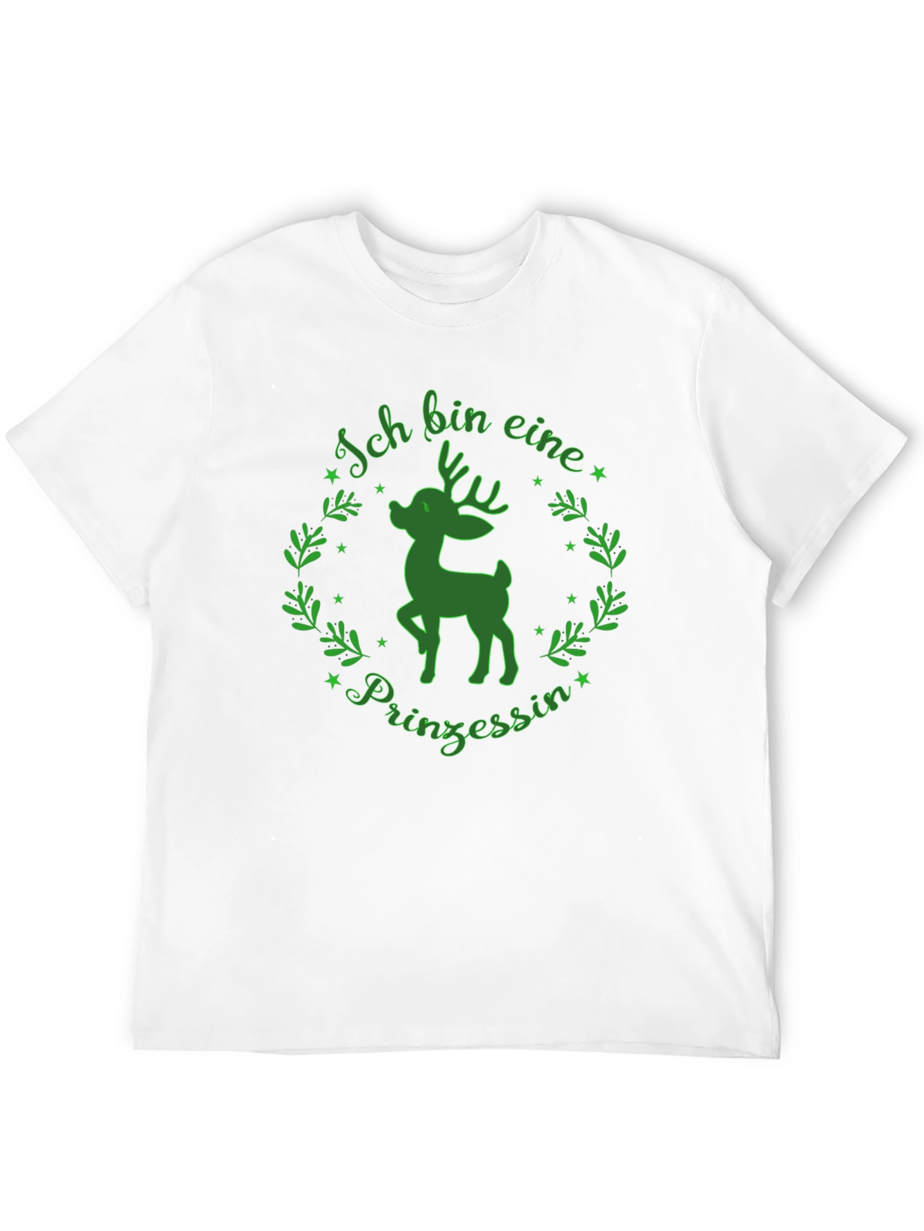 Ich Bin Eine Prinzessin Deer T-Shirt - Green Design
