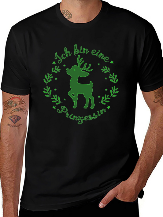 Ich Bin Eine Prinzessin Deer T-Shirt - Green Design