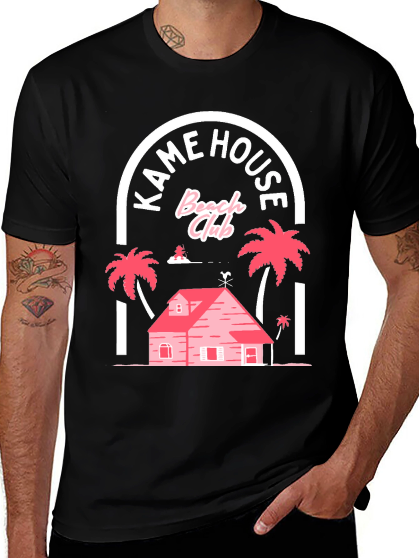 Kame House Beach Club Black T-Shirt