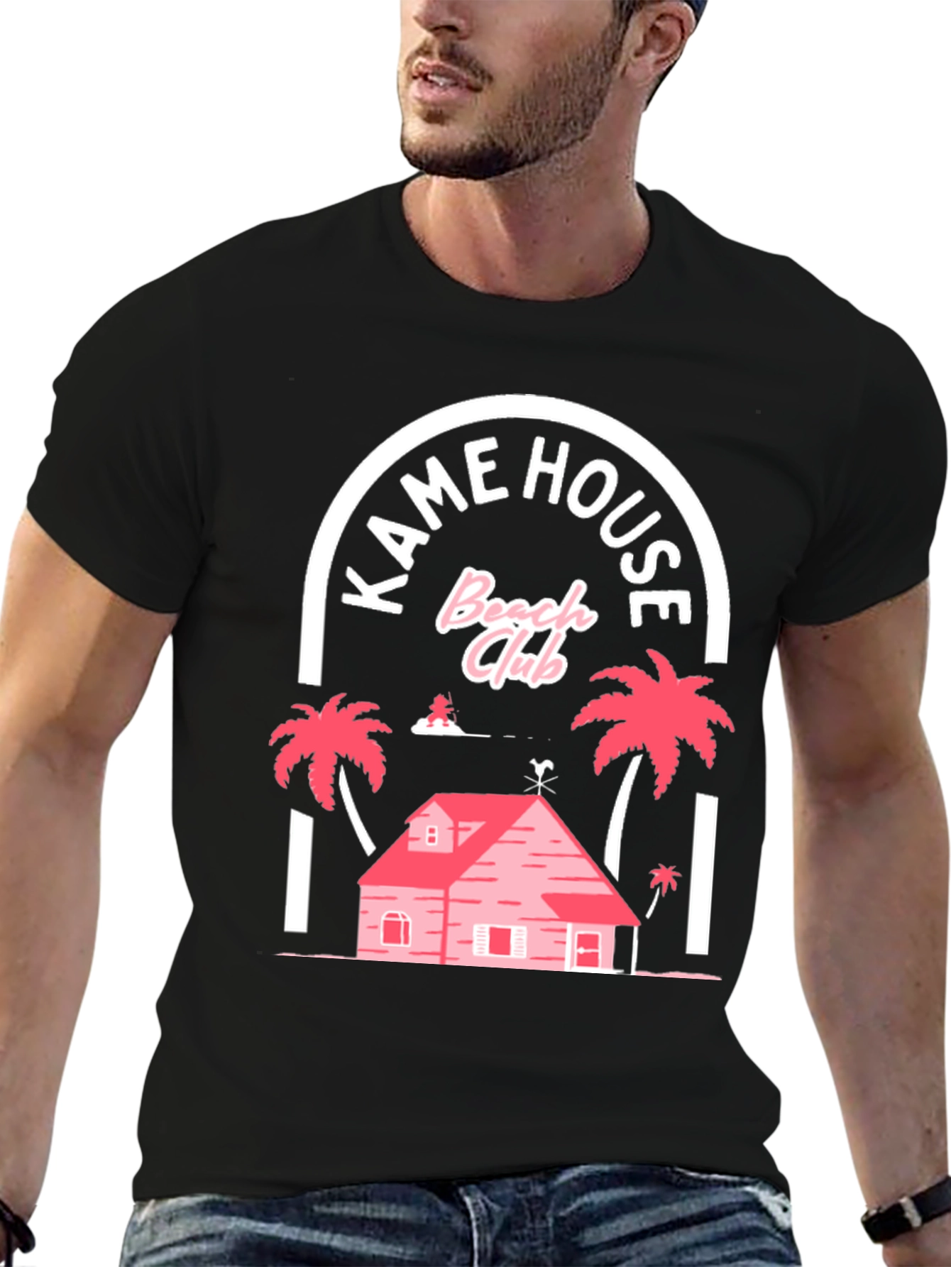 Kame House Beach Club Black T-Shirt