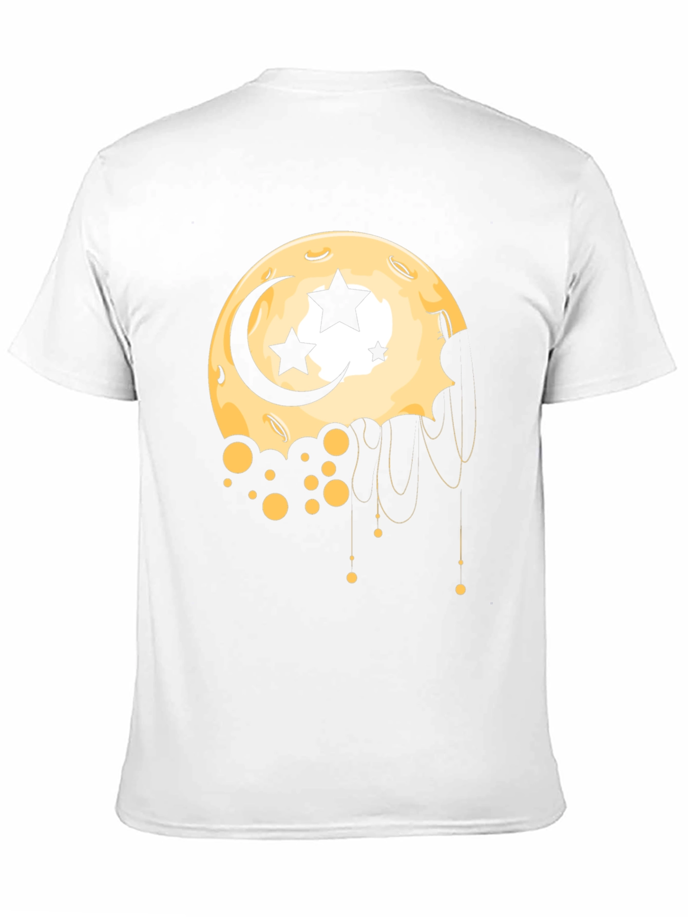 Moon Stars Graphic Tee - Black Cotton T-Shirt