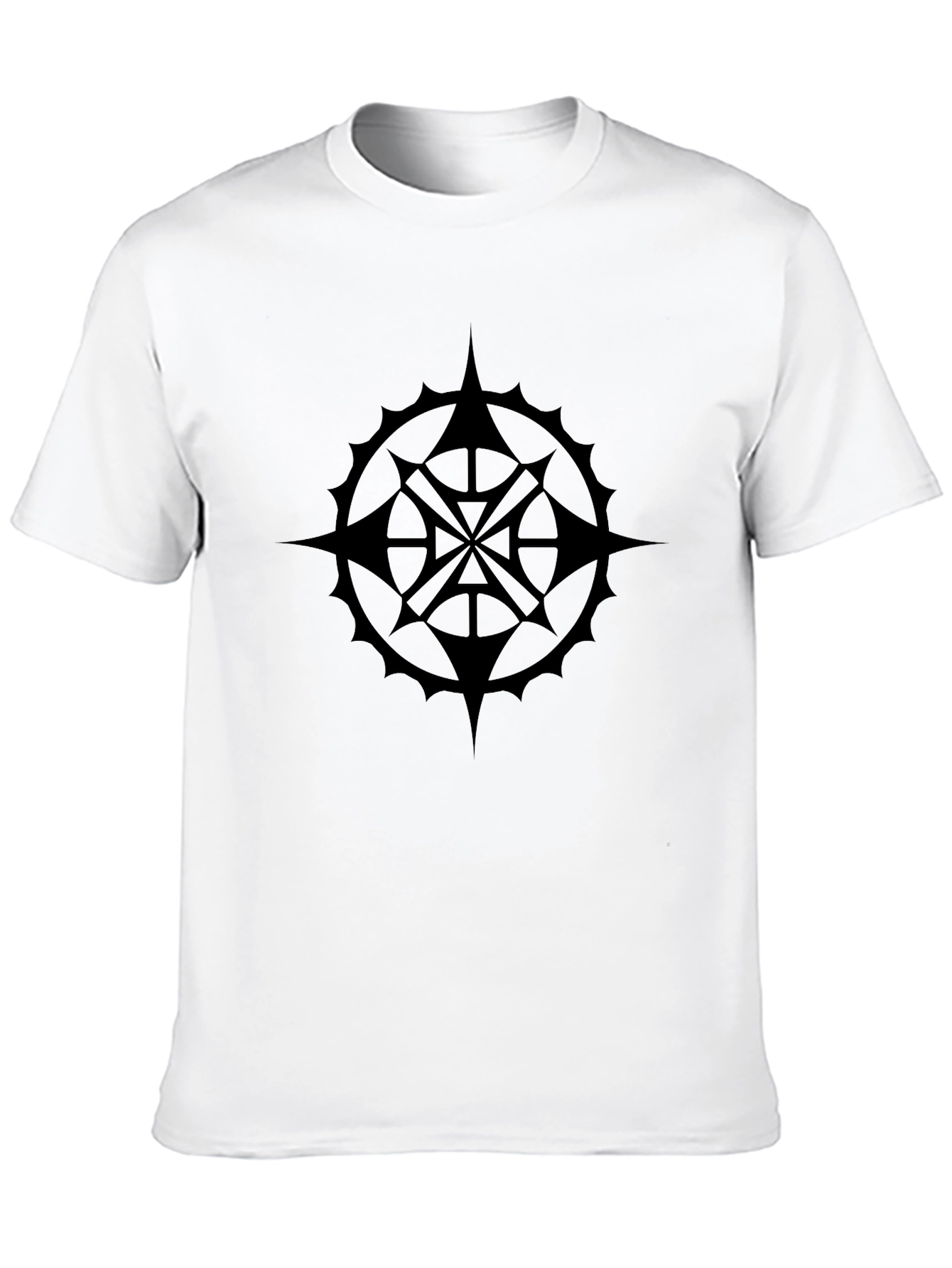 Black Star Compass Graphic Tee - Classic Style