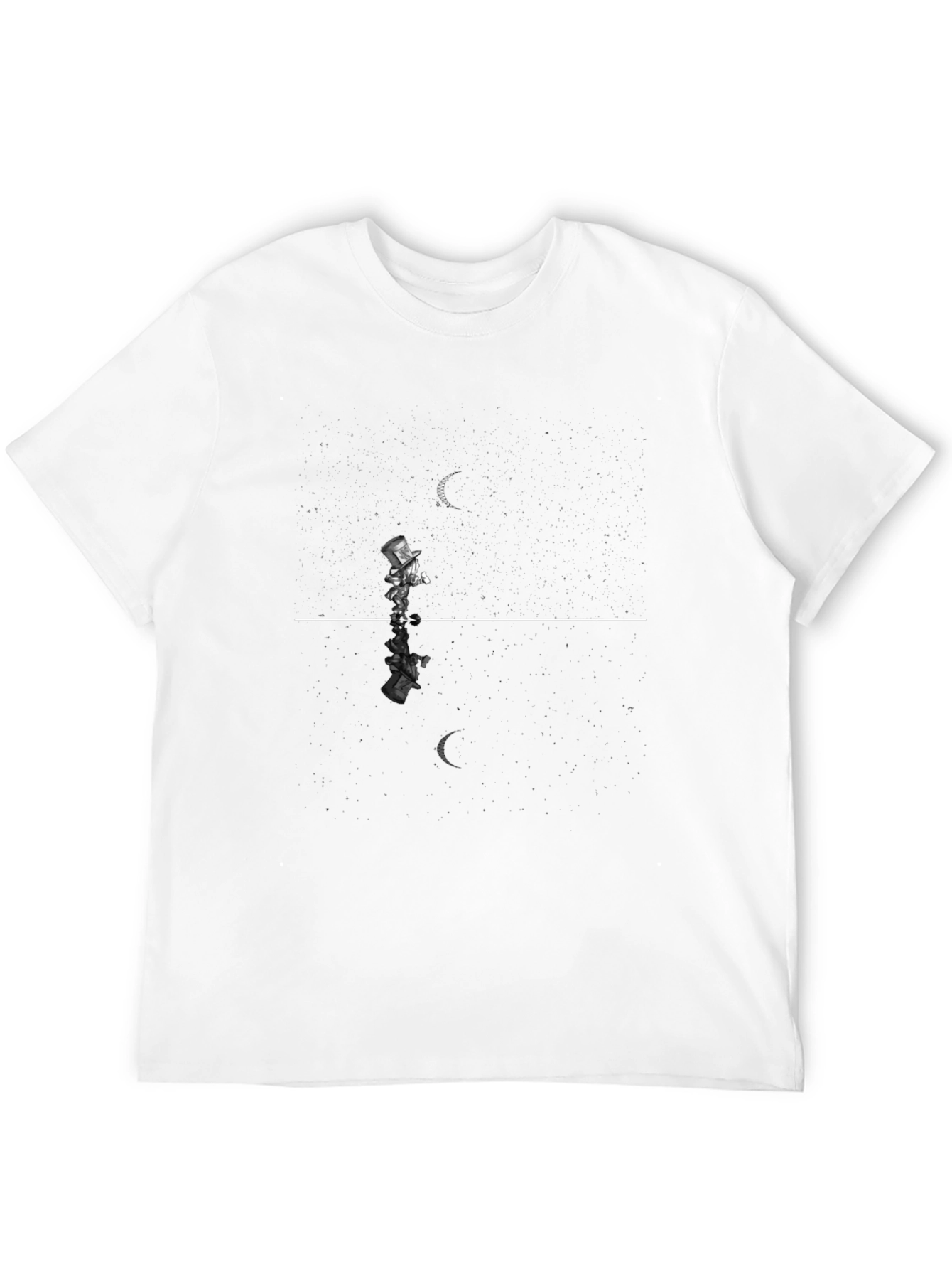 Mens Black T-Shirt: Dream Walker Design