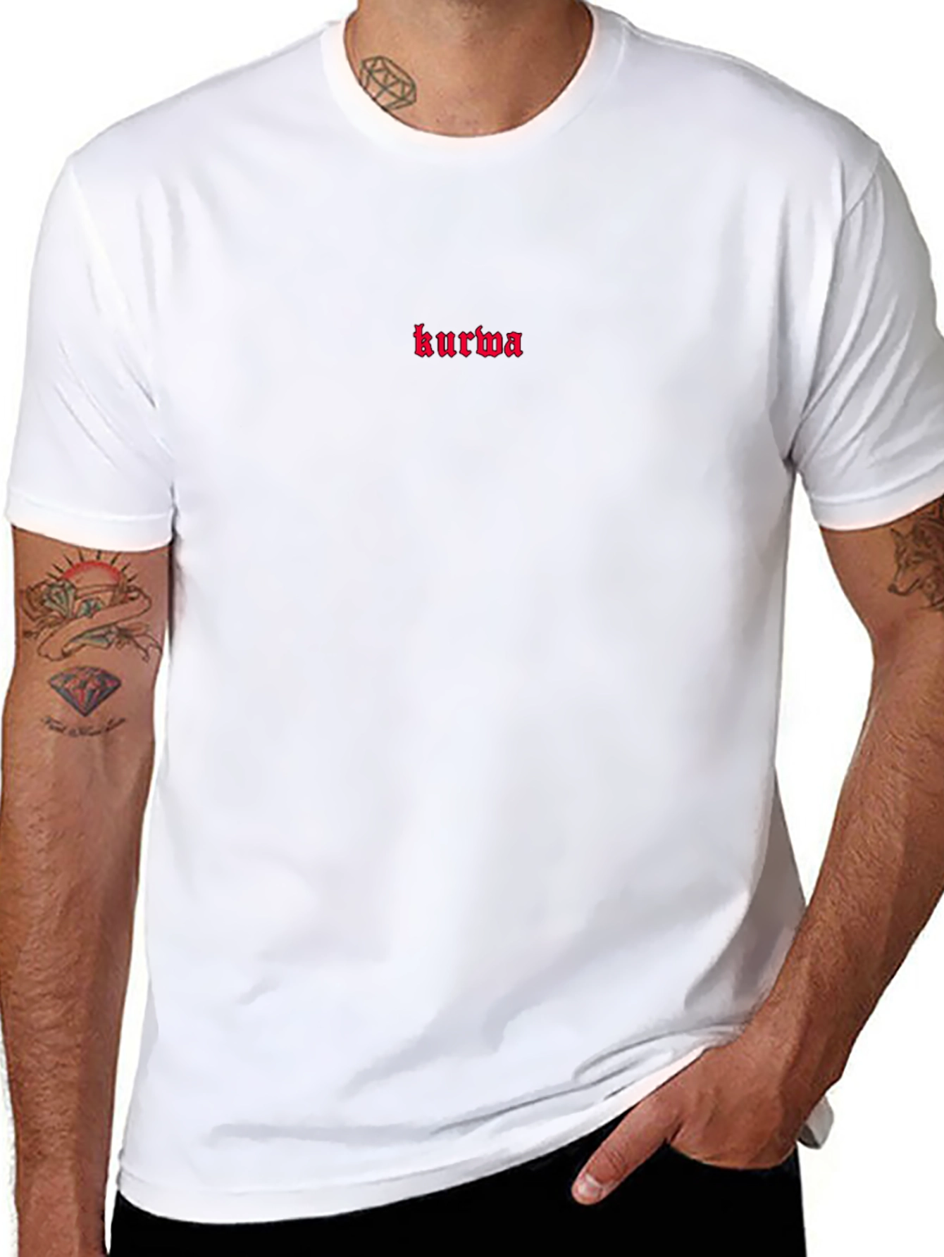 Kurwa Embroidered Black T-Shirt