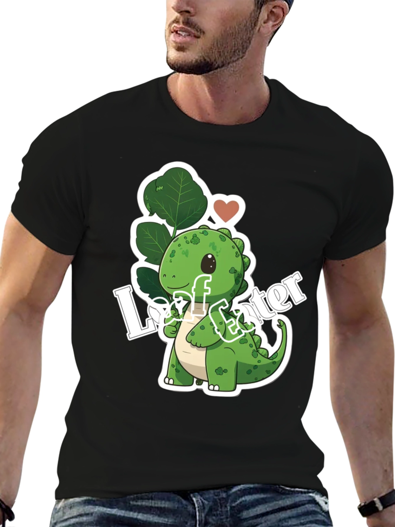 Leaf Eater Dinosaur Graphic T-Shirt