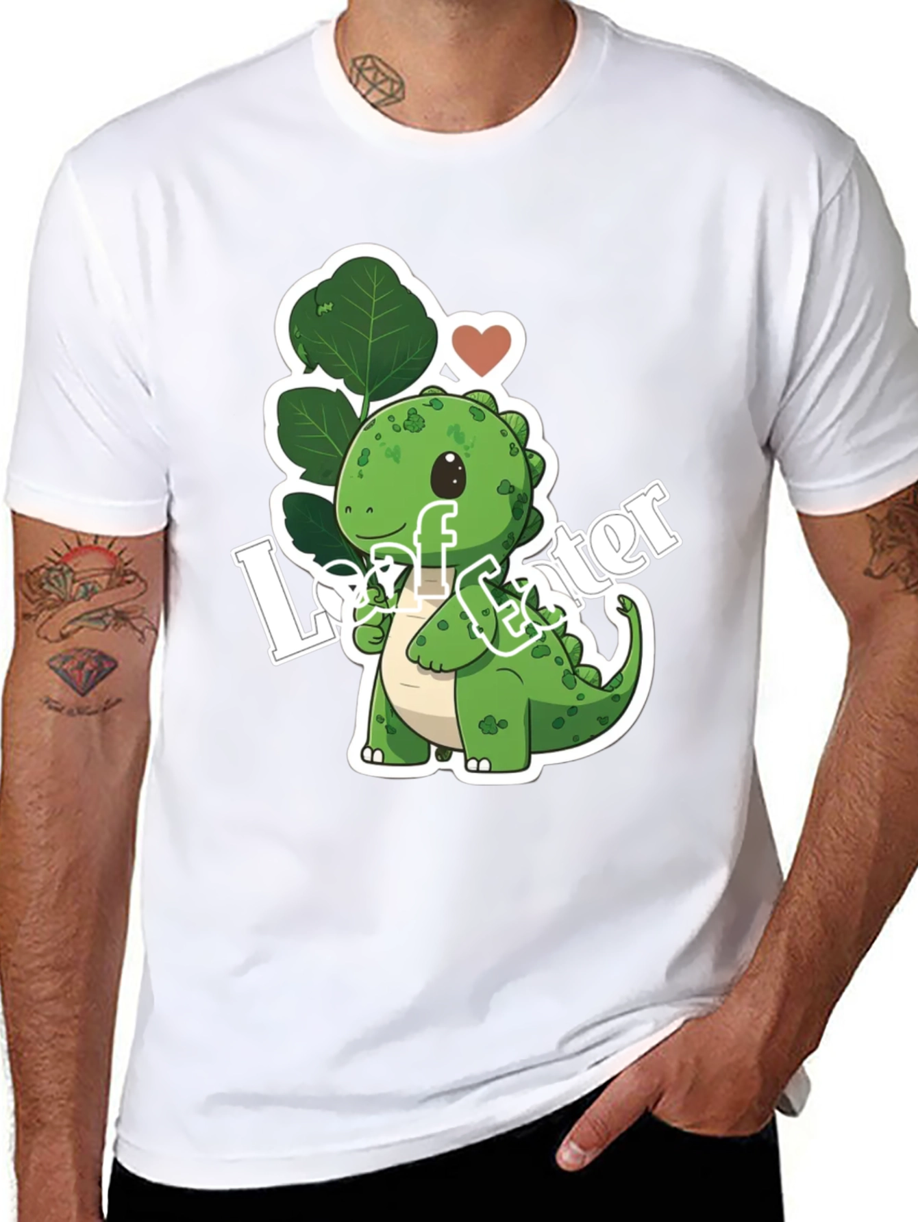 Leaf Eater Dinosaur Graphic T-Shirt