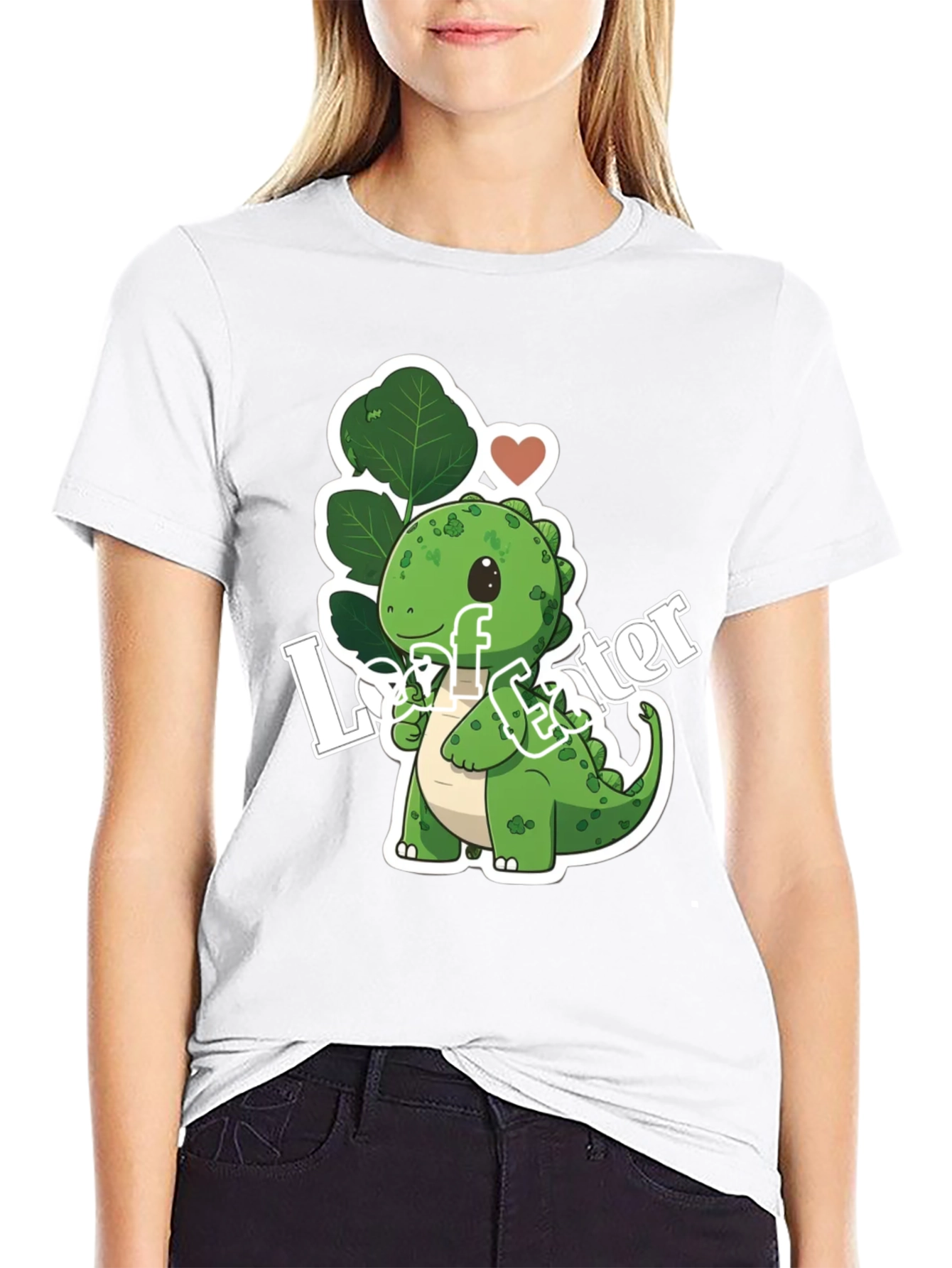 Leaf Eater Dinosaur Graphic T-Shirt