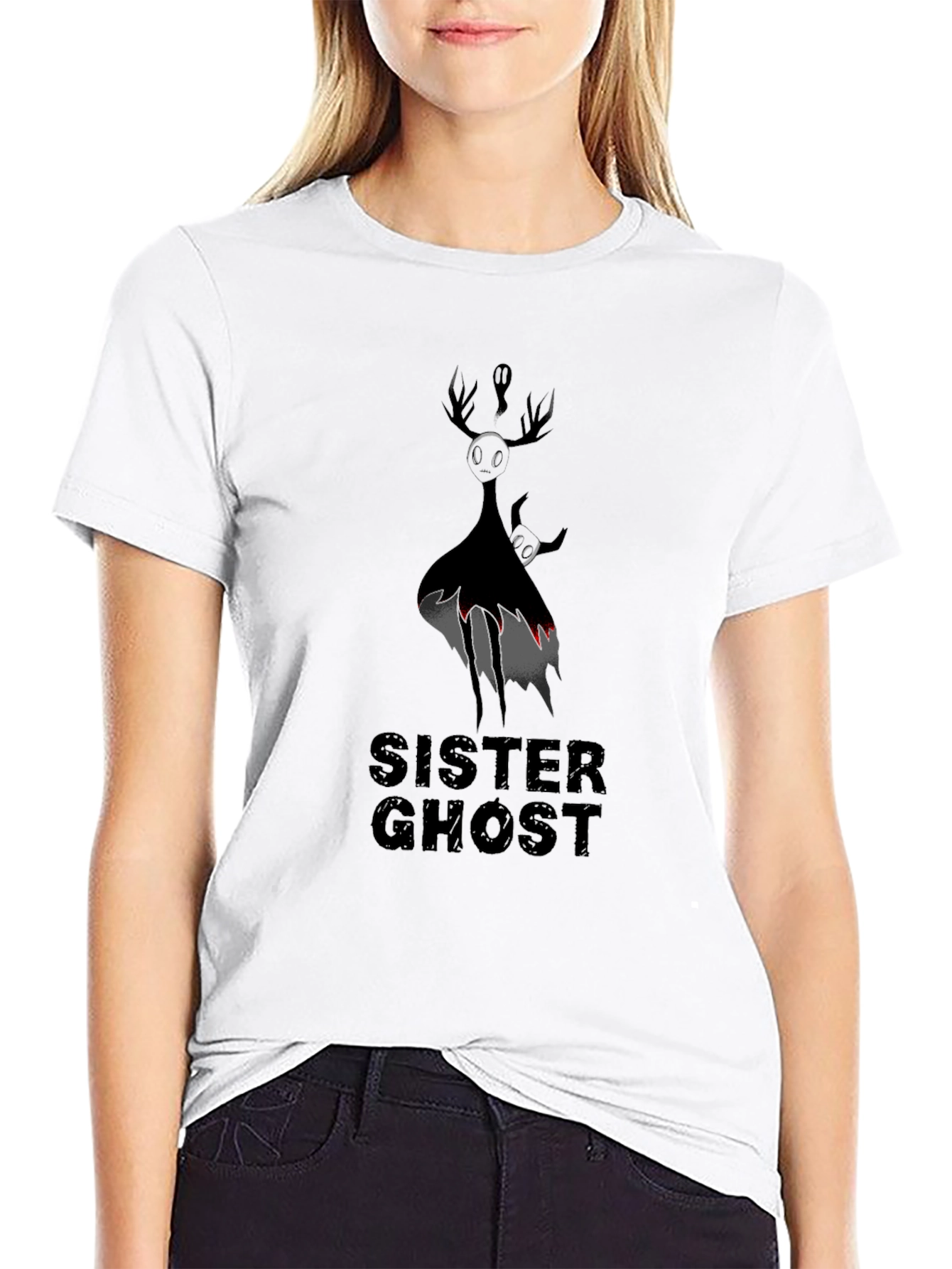 Sister Ghost Graphic T-Shirt - Black