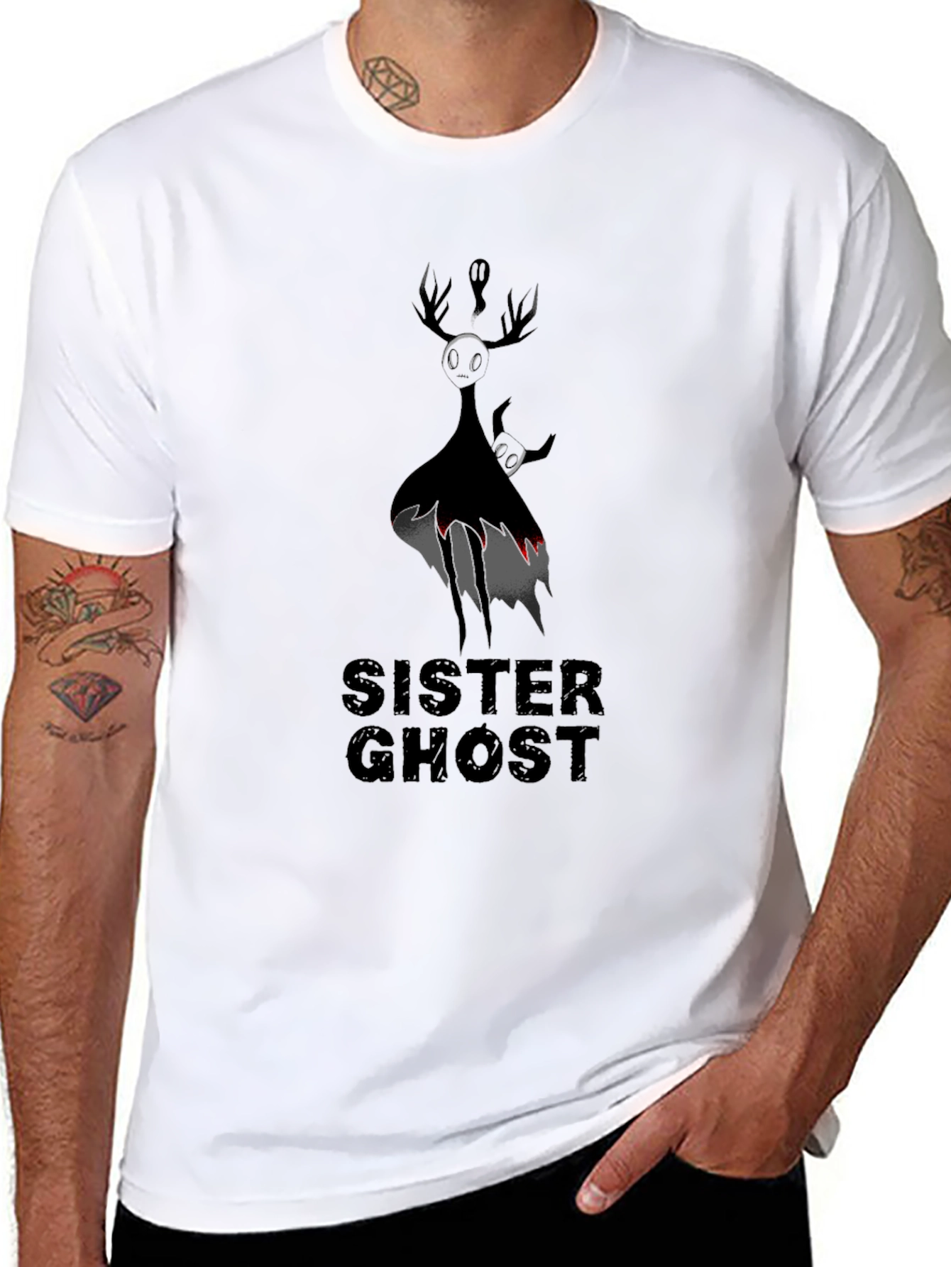 Sister Ghost Graphic T-Shirt - Black