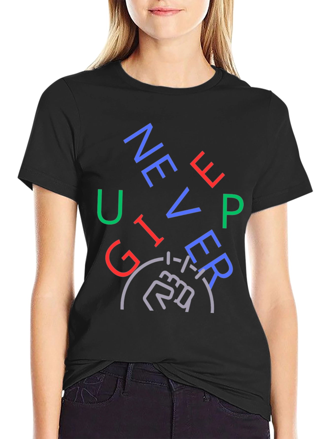 Never Give Up Graphic Tee