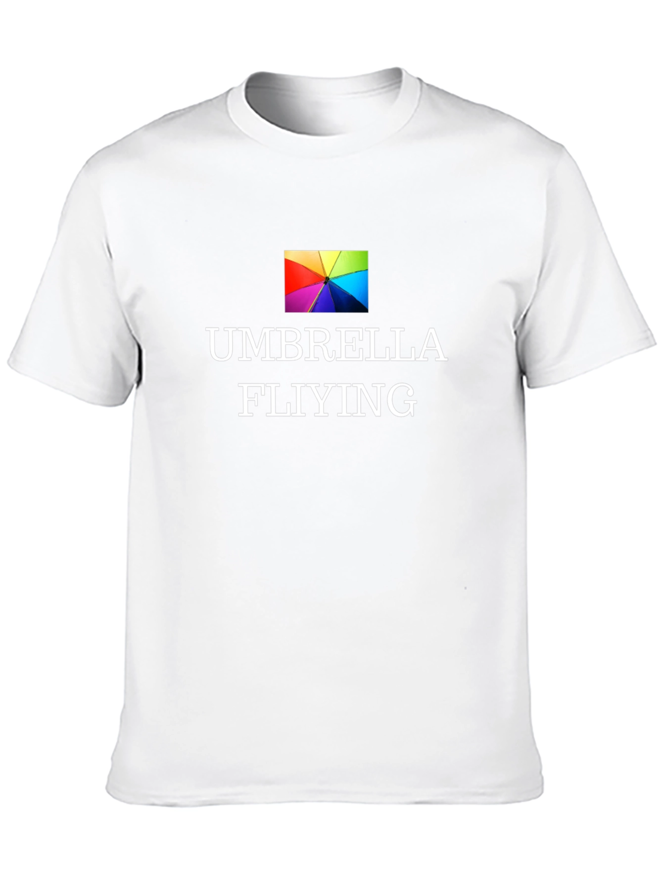 Umbrella Flying Graphic Black T-Shirt
