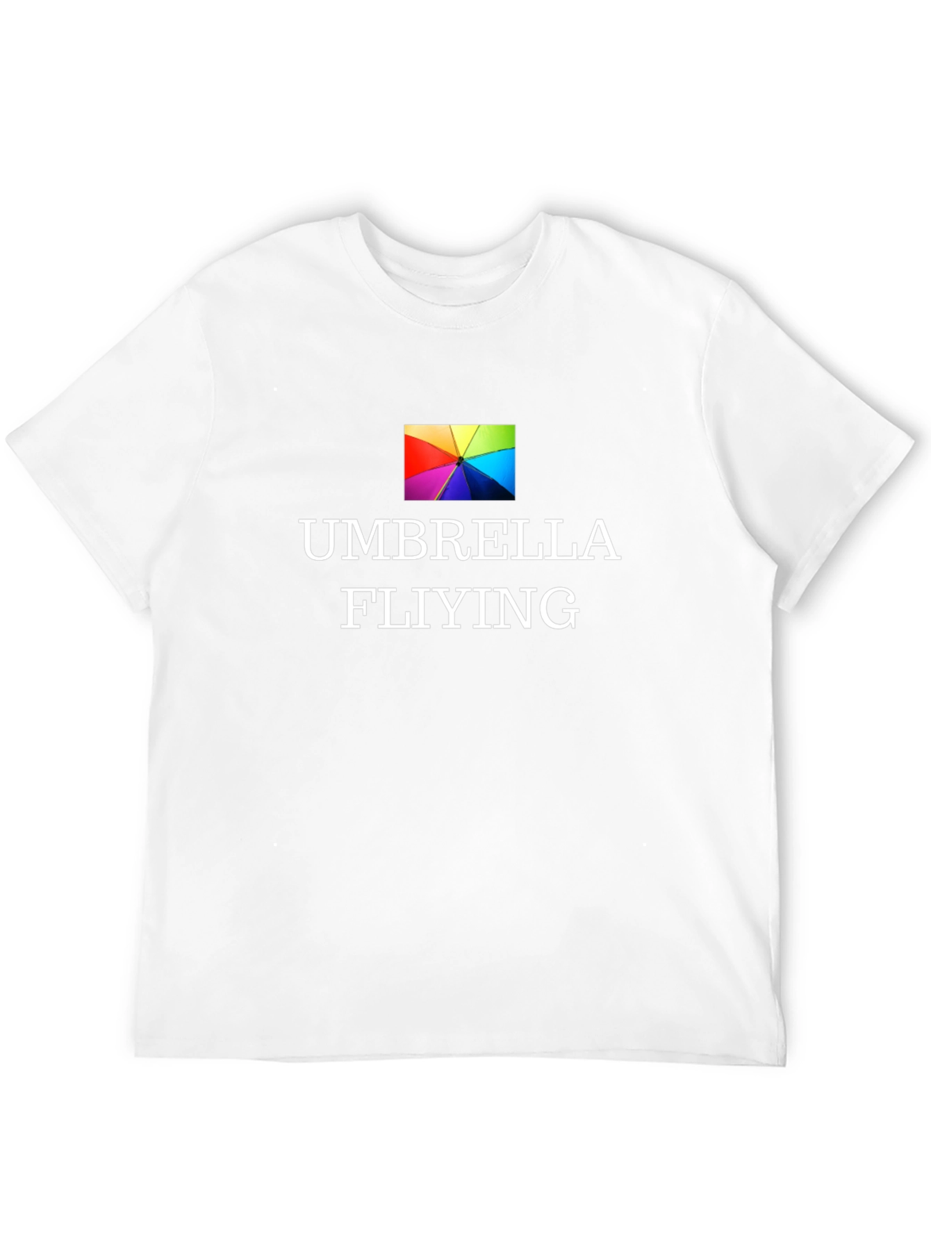 Umbrella Flying Graphic Black T-Shirt