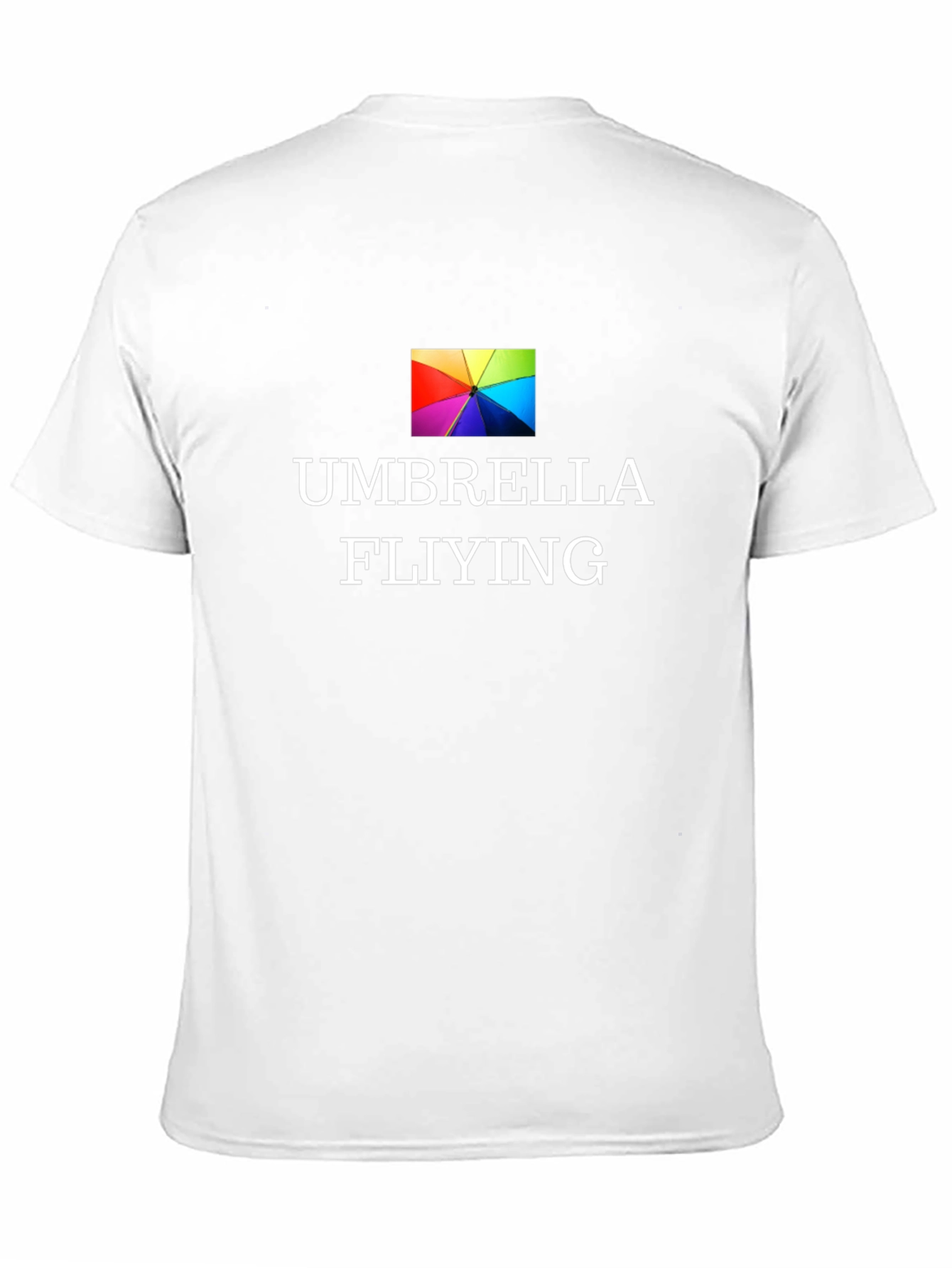 Umbrella Flying Graphic Black T-Shirt