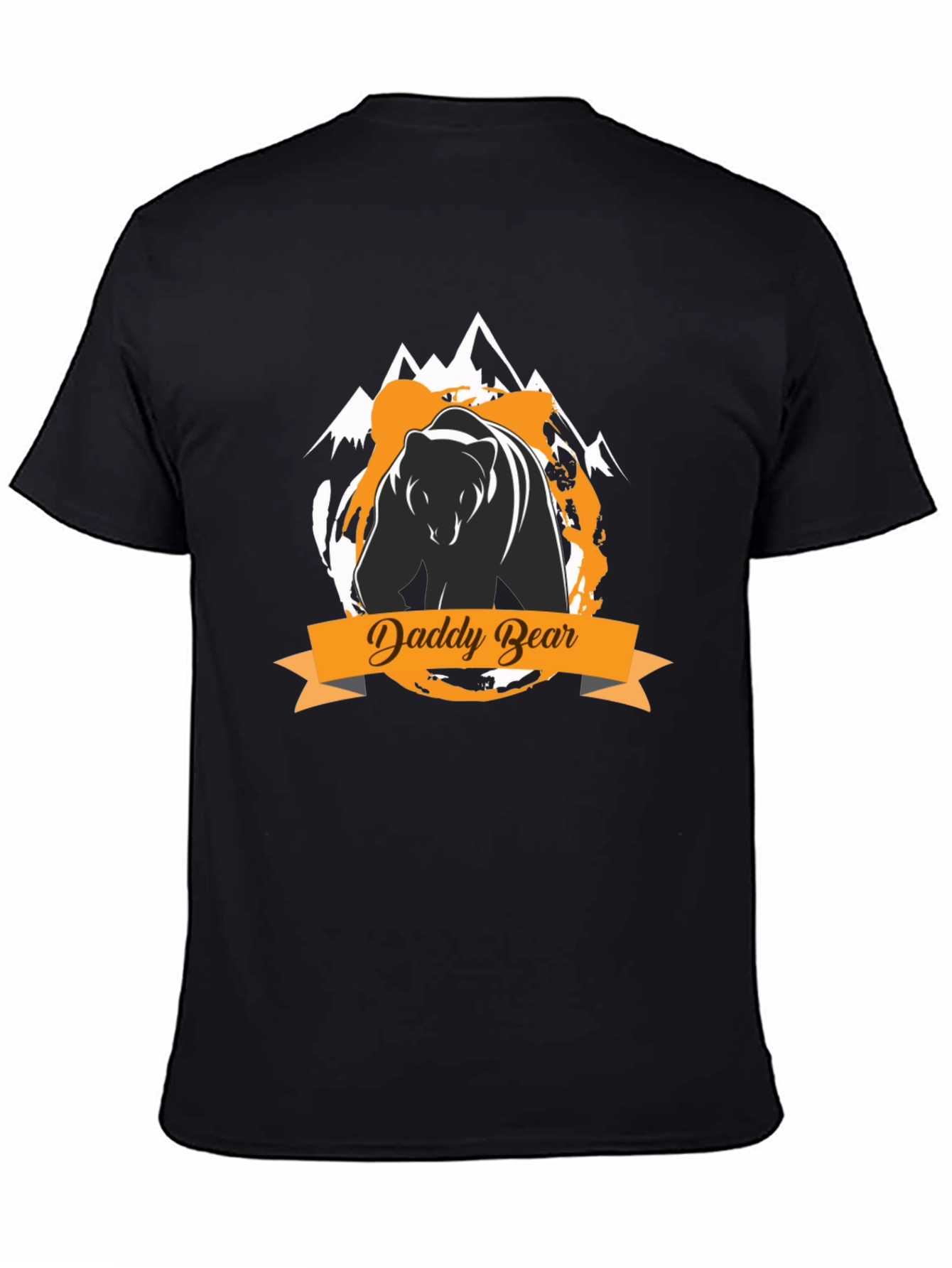 Daddy Bear Graphic Tee - Black Cotton T-Shirt