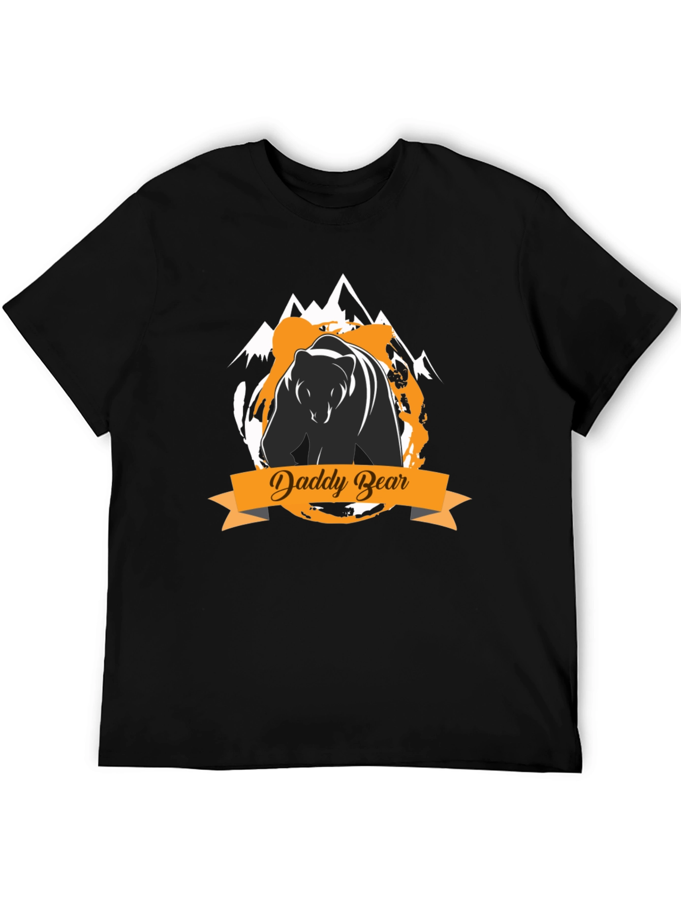 Daddy Bear Graphic Tee - Black Cotton T-Shirt