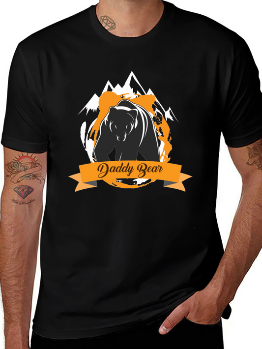 Daddy Bear Graphic Tee - Black Cotton T-Shirt