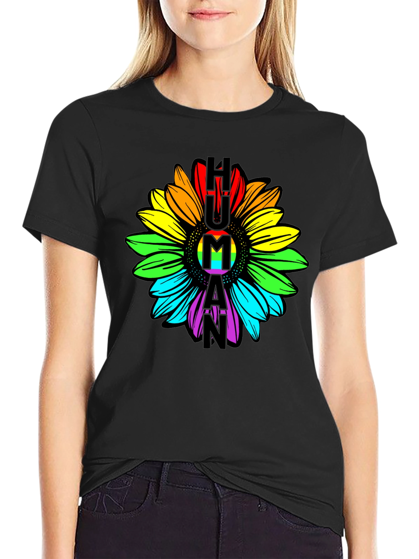 Human Pride Sunflower Graphic Tee