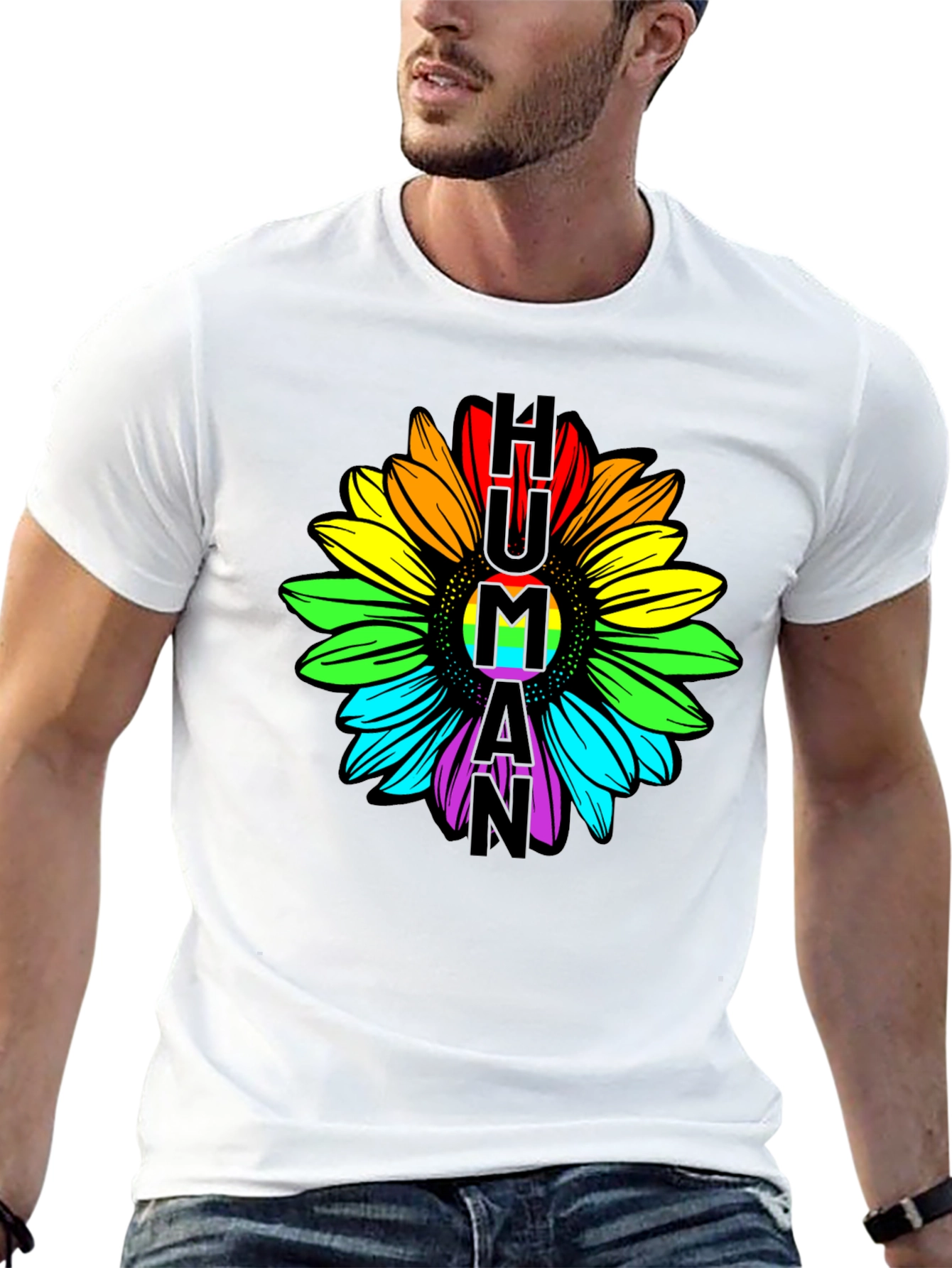 Human Pride Sunflower Graphic Tee