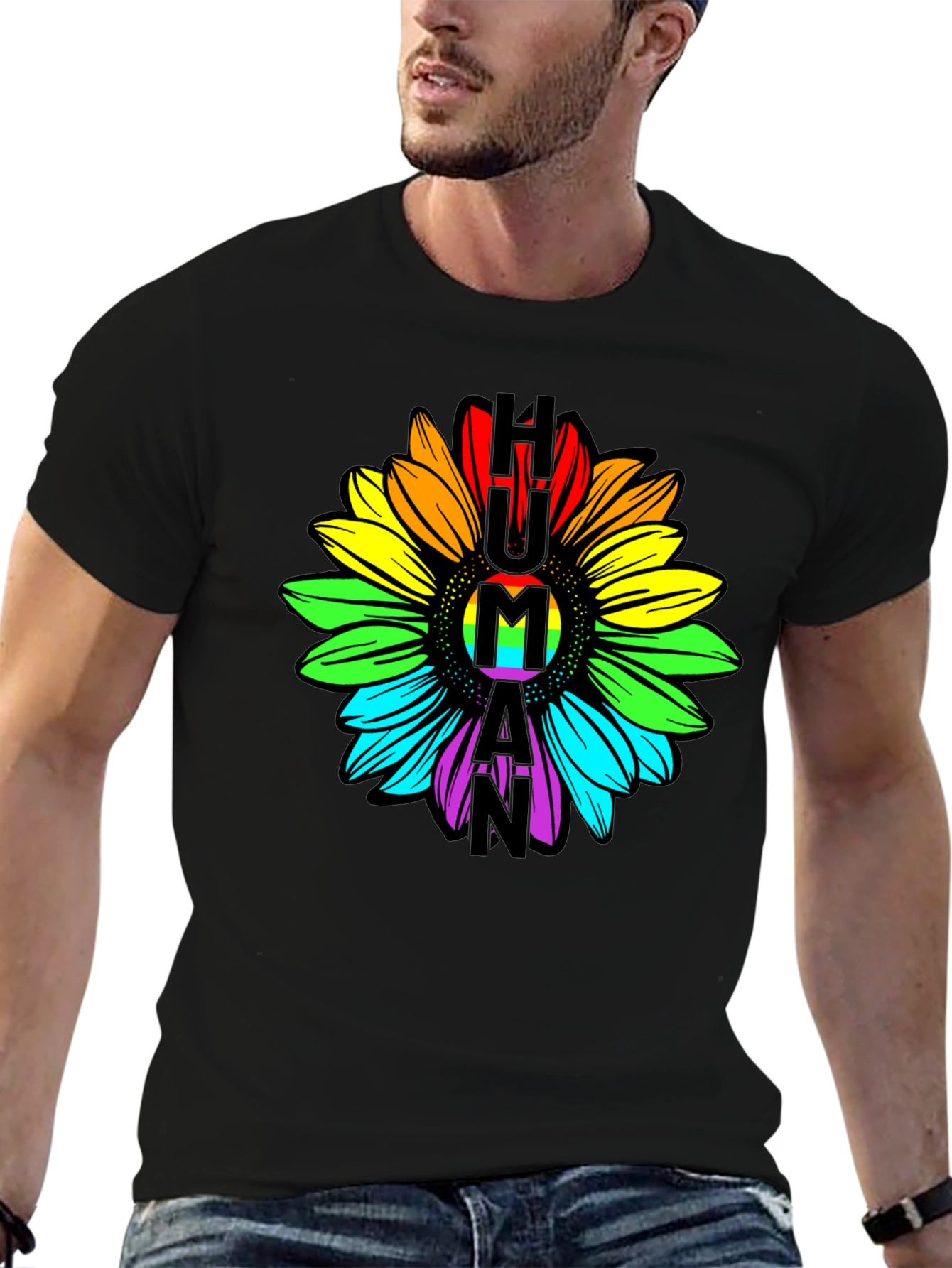 Human Pride Sunflower Graphic Tee