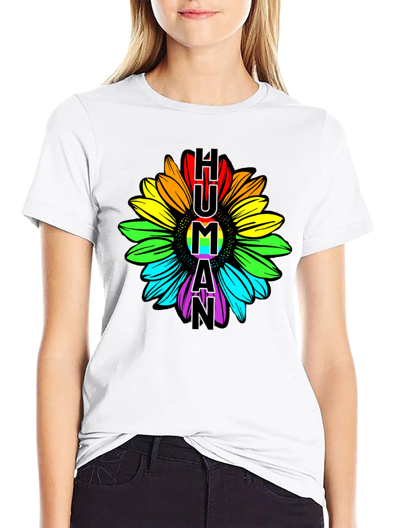 Human Pride Sunflower Graphic Tee