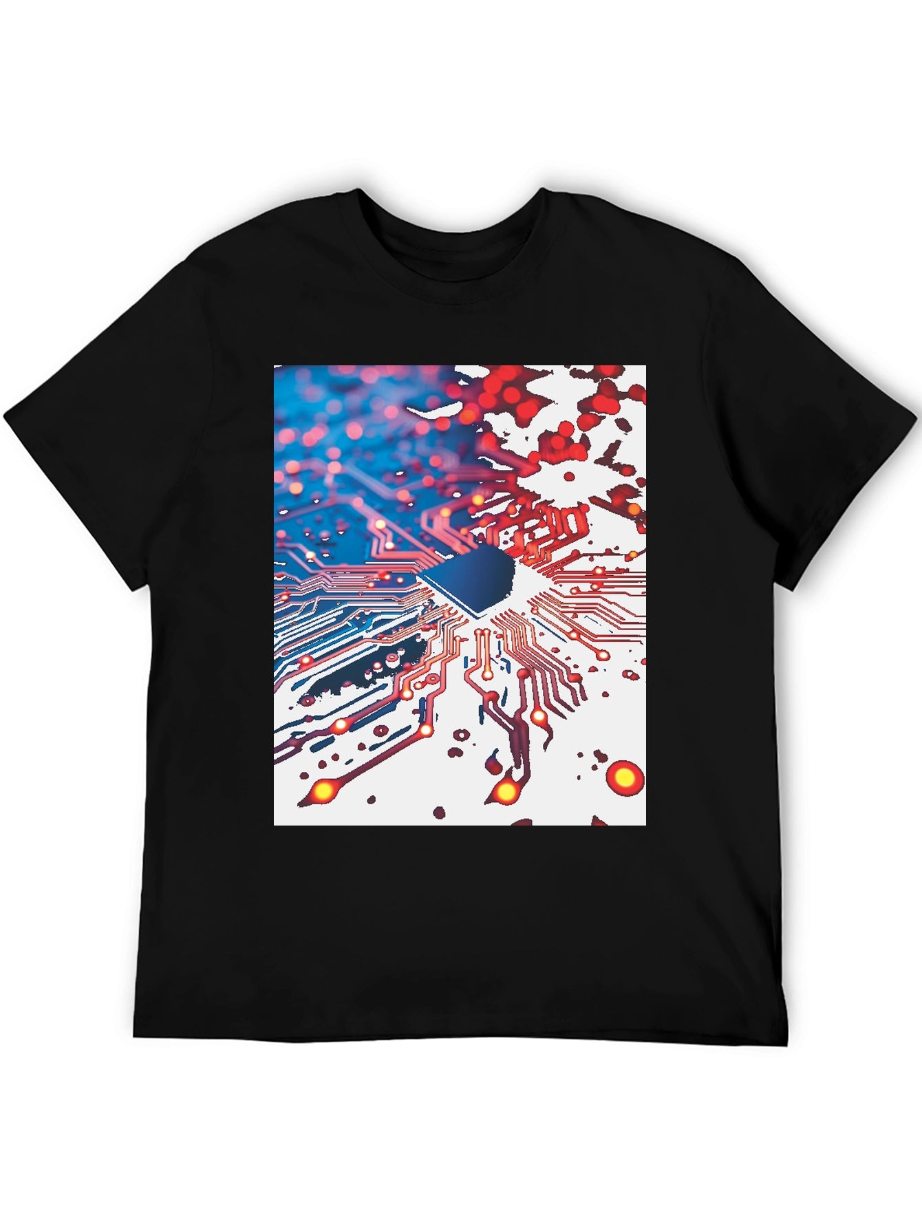 Circuit Board Graphic Tee - Tech Inspired Style