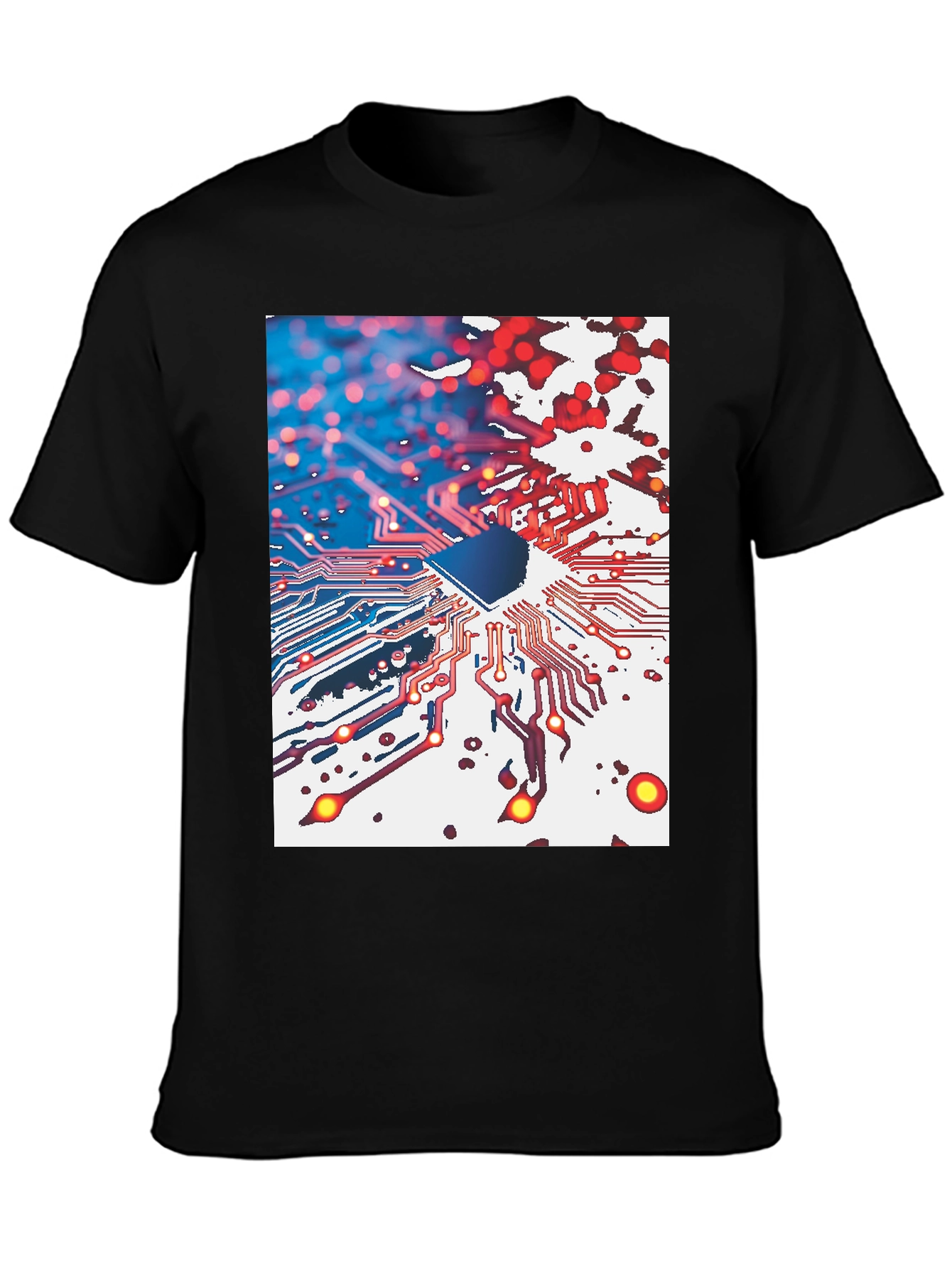 Circuit Board Graphic Tee - Tech Inspired Style
