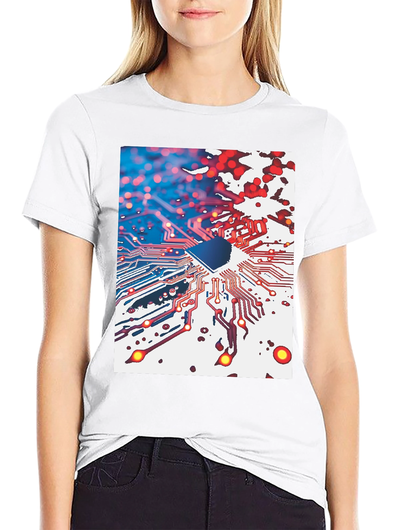 Circuit Board Graphic Tee - Tech Inspired Style