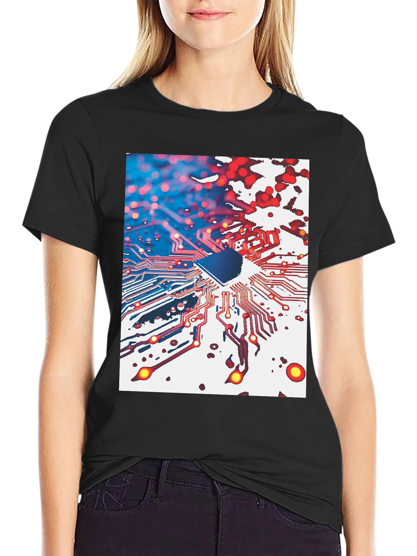 Circuit Board Graphic Tee - Tech Inspired Style