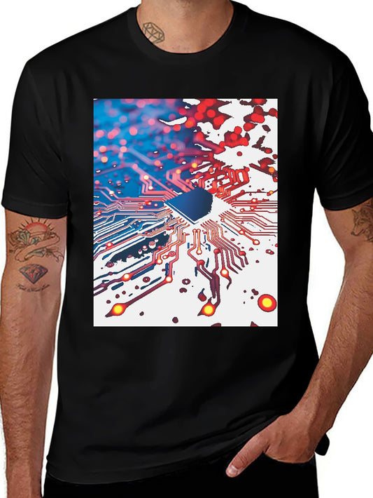 Circuit Board Graphic Tee - Tech Inspired Style