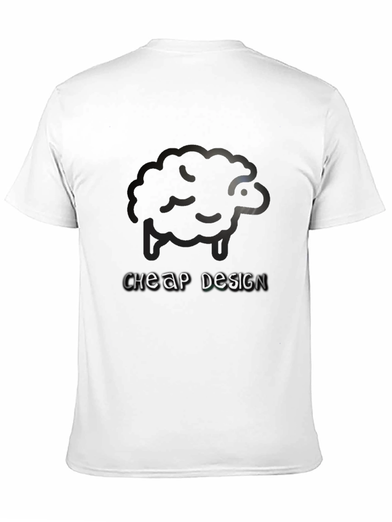 Sheep Design Black T-Shirt