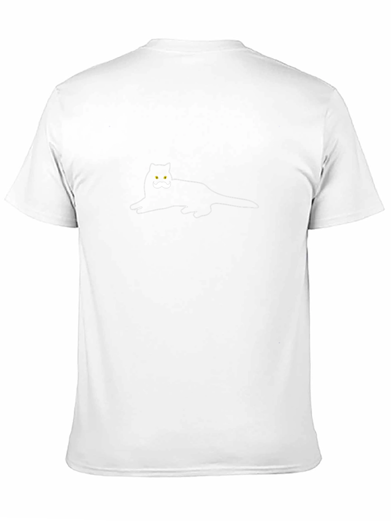 Funny Cat Mustache Black T-Shirt