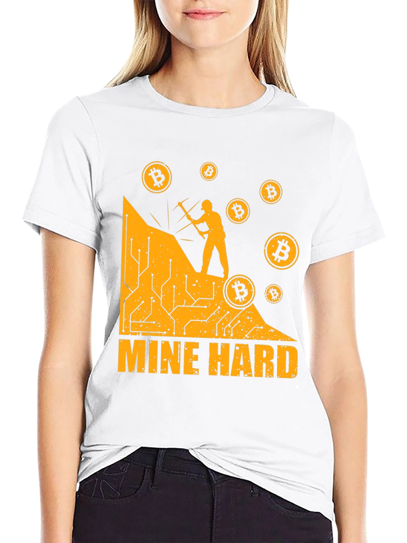Mine Hard Bitcoin T-Shirt - Crypto Miner Tee