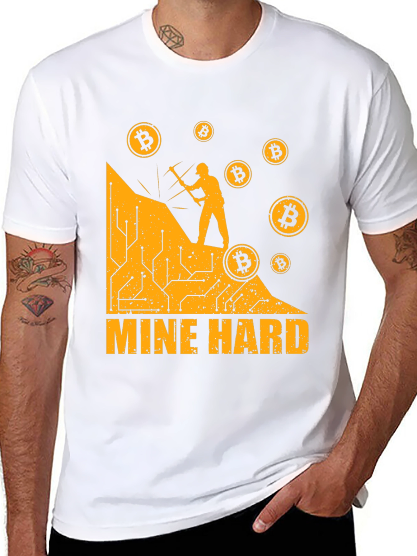 Mine Hard Bitcoin T-Shirt - Crypto Miner Tee