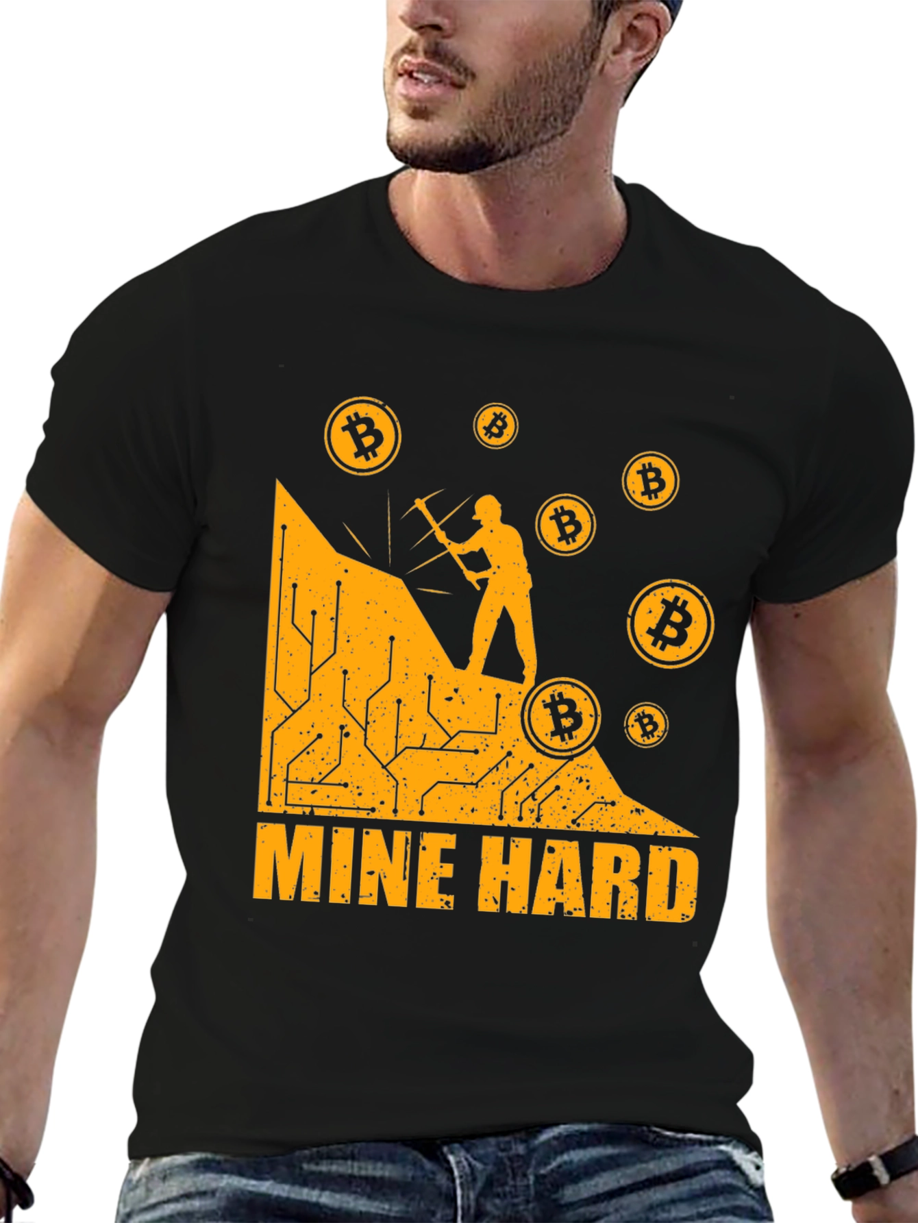 Mine Hard Bitcoin T-Shirt - Crypto Miner Tee