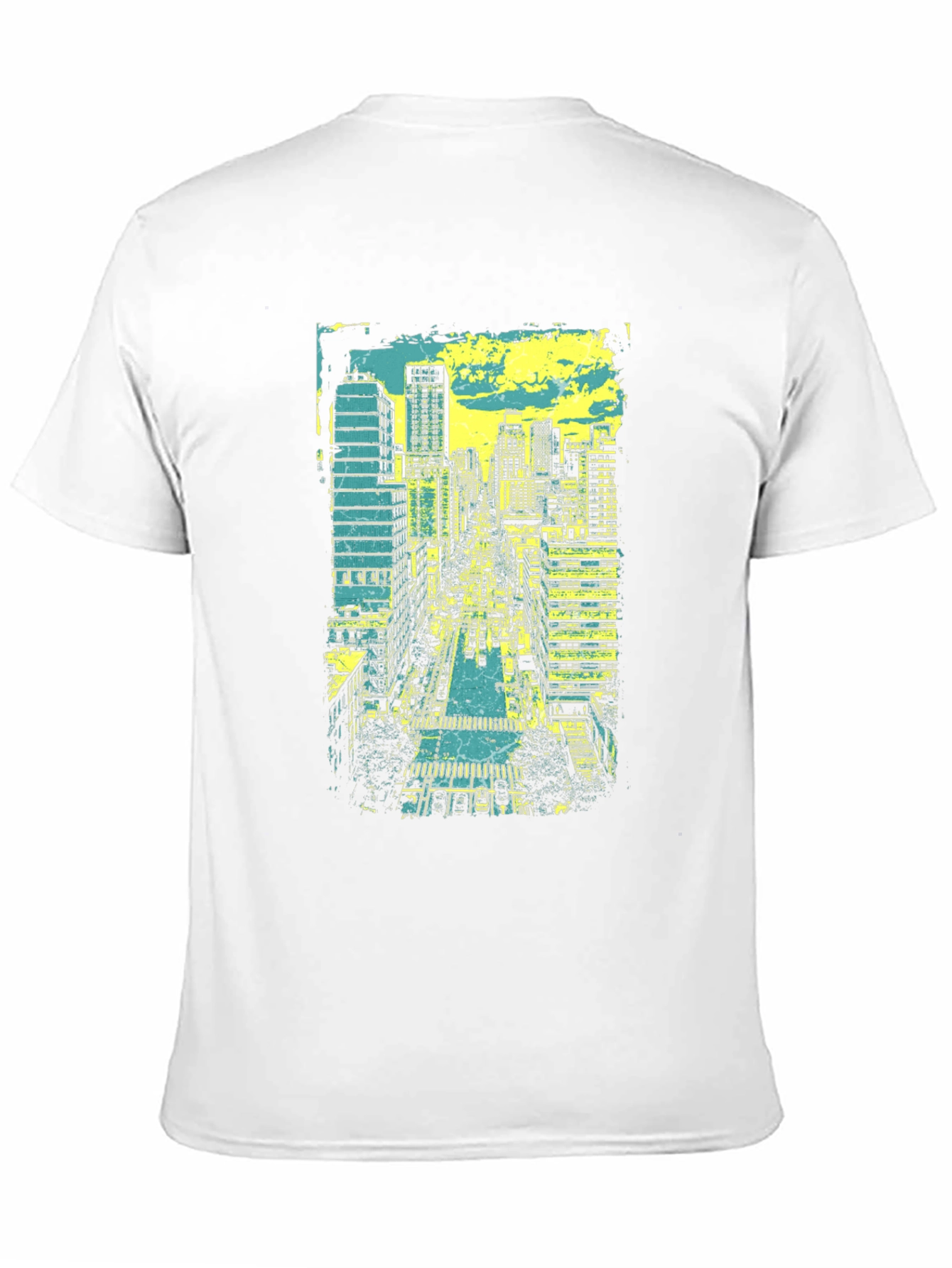 Urban Skyline Graphic Tee - Black