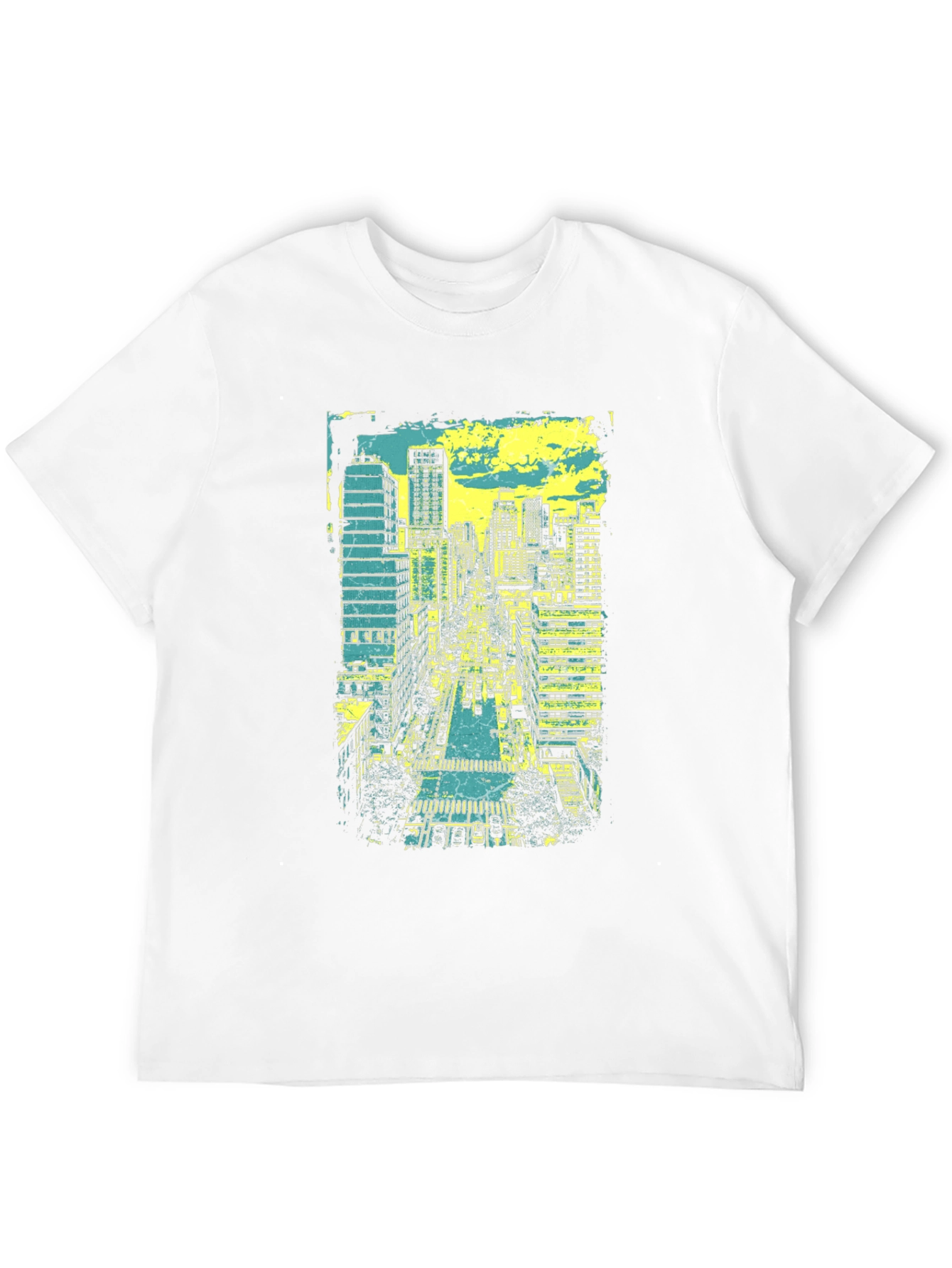 Urban Skyline Graphic Tee - Black