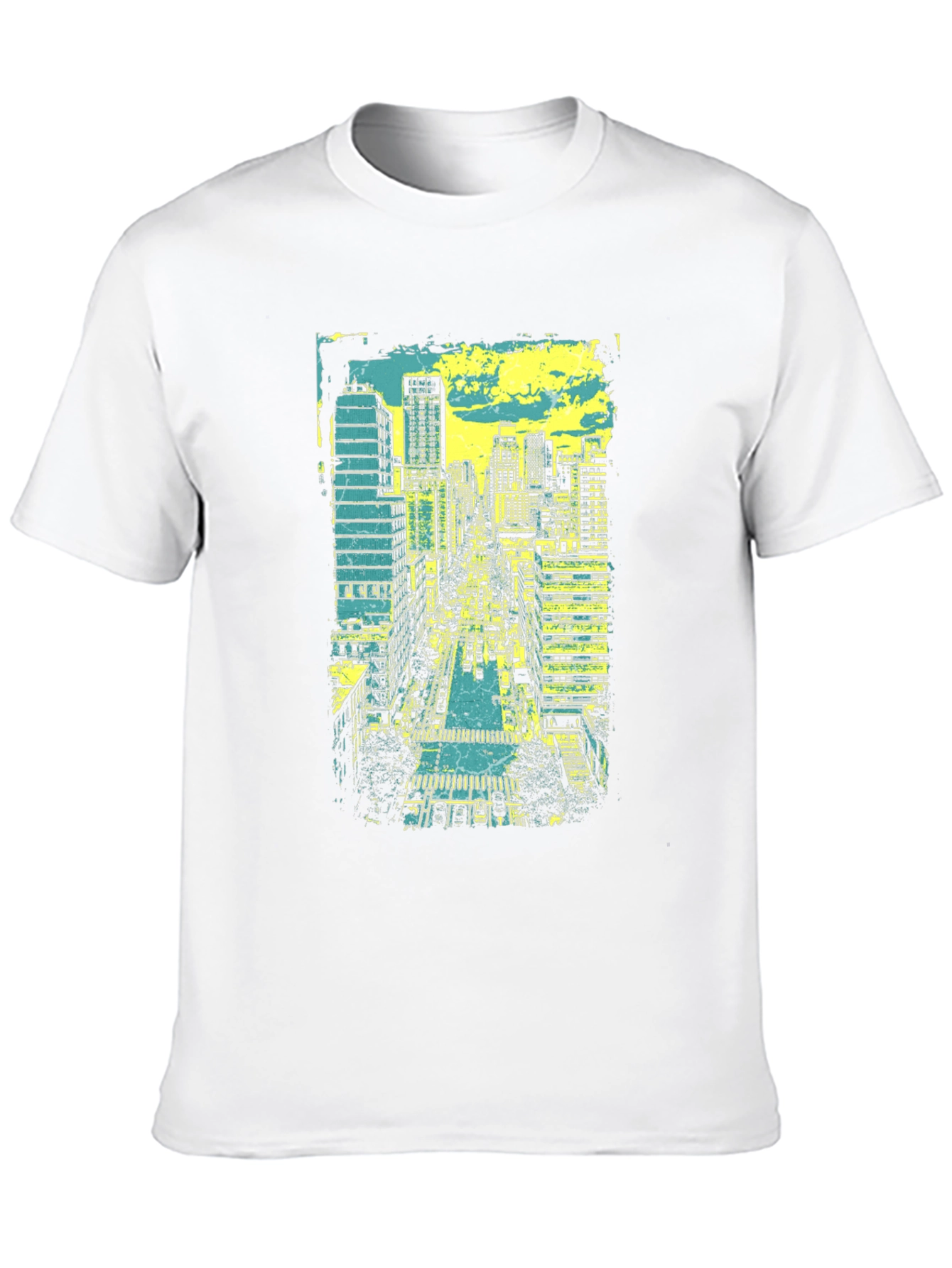 Urban Skyline Graphic Tee - Black
