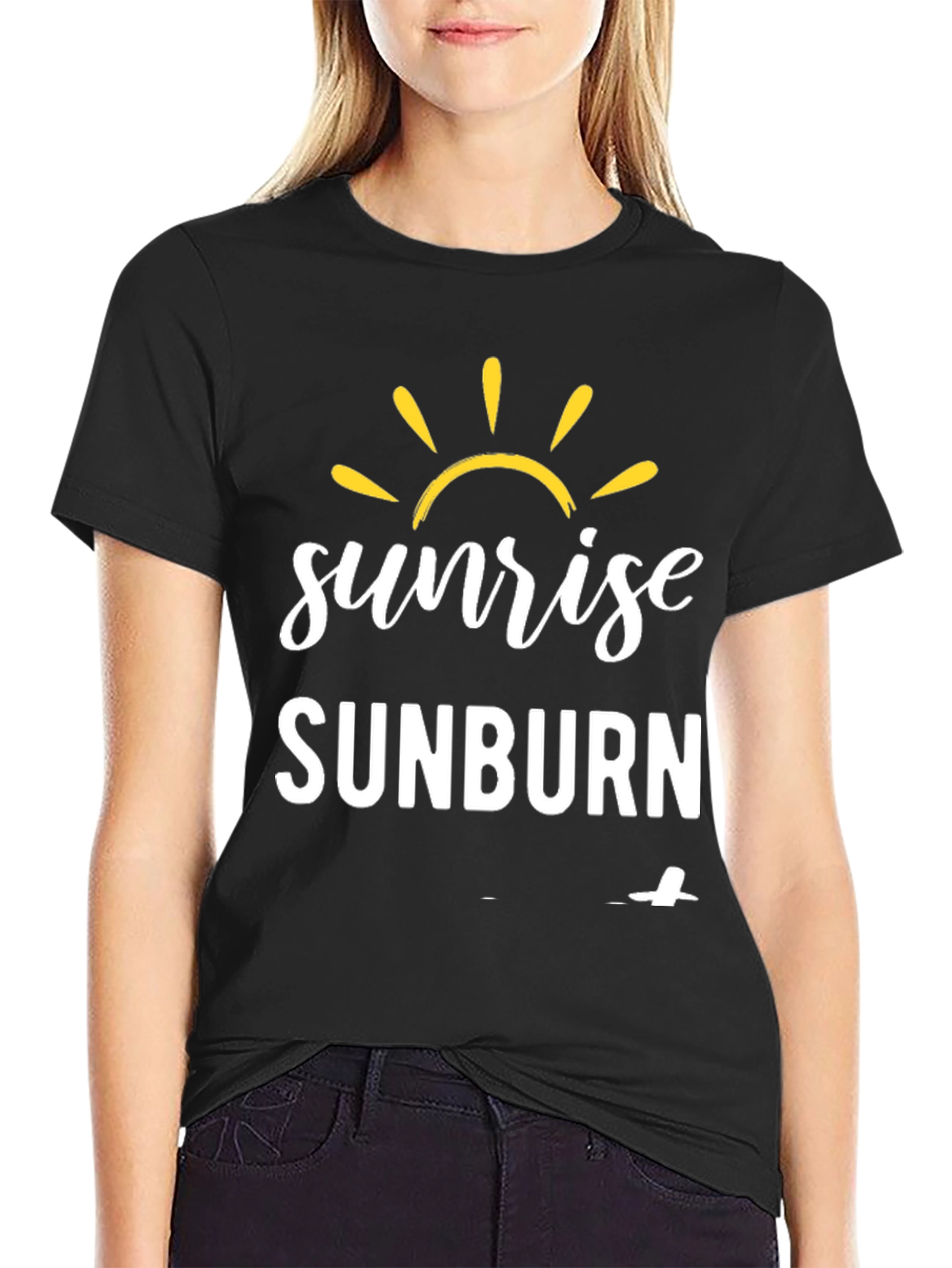 Sunrise Sunburn T-Shirt - Black Graphic Tee