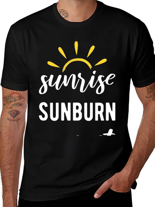 Sunrise Sunburn T-Shirt - Black Graphic Tee