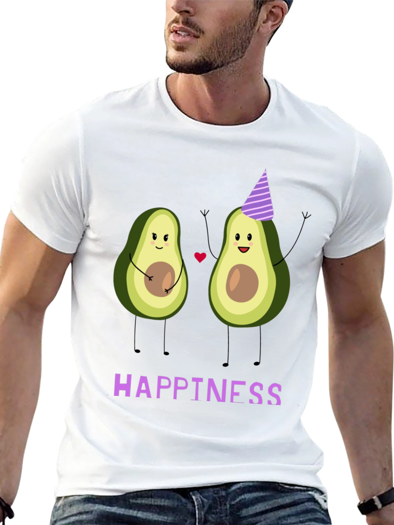 Avocado Happiness Graphic T-Shirt