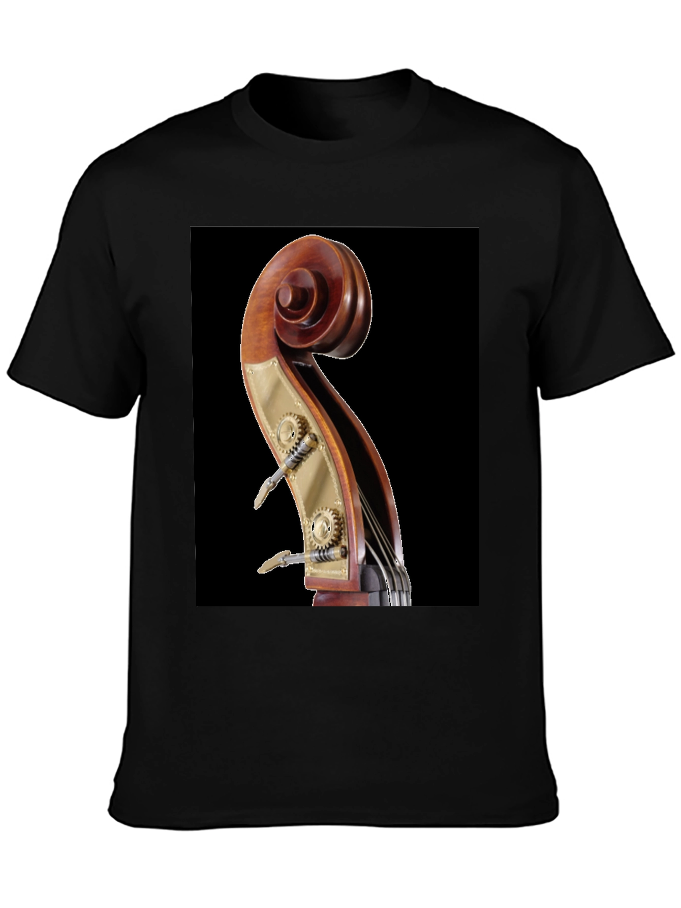 Bass Scroll Design T-Shirt - Music Lover Tee