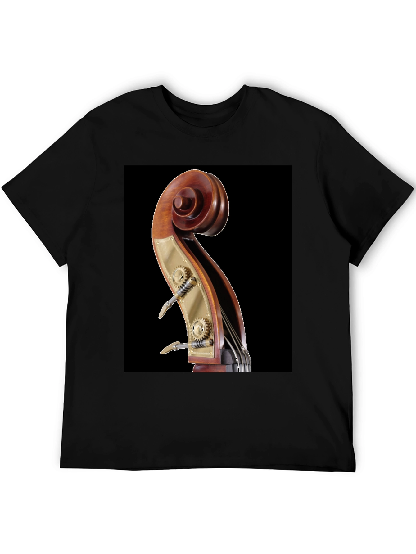 Bass Scroll Design T-Shirt - Music Lover Tee