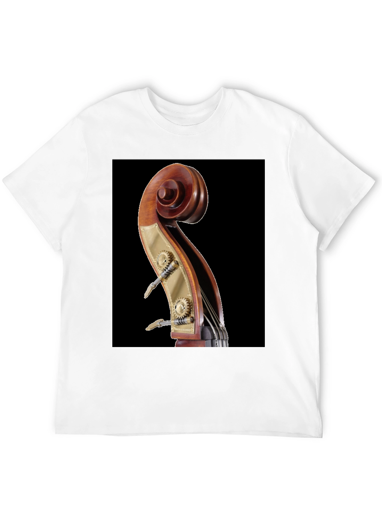 Bass Scroll Design T-Shirt - Music Lover Tee