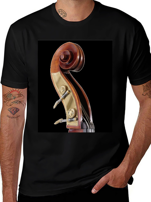 Bass Scroll Design T-Shirt - Music Lover Tee