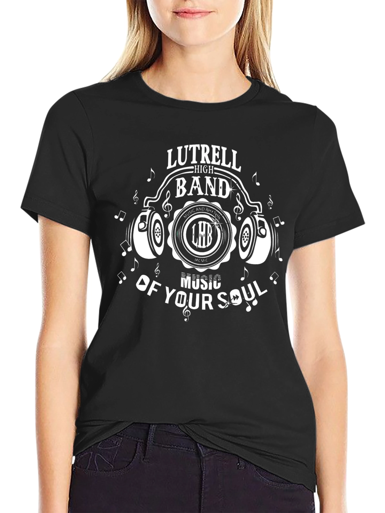 Luttrell High Band Black T-Shirt Music Lover Tee