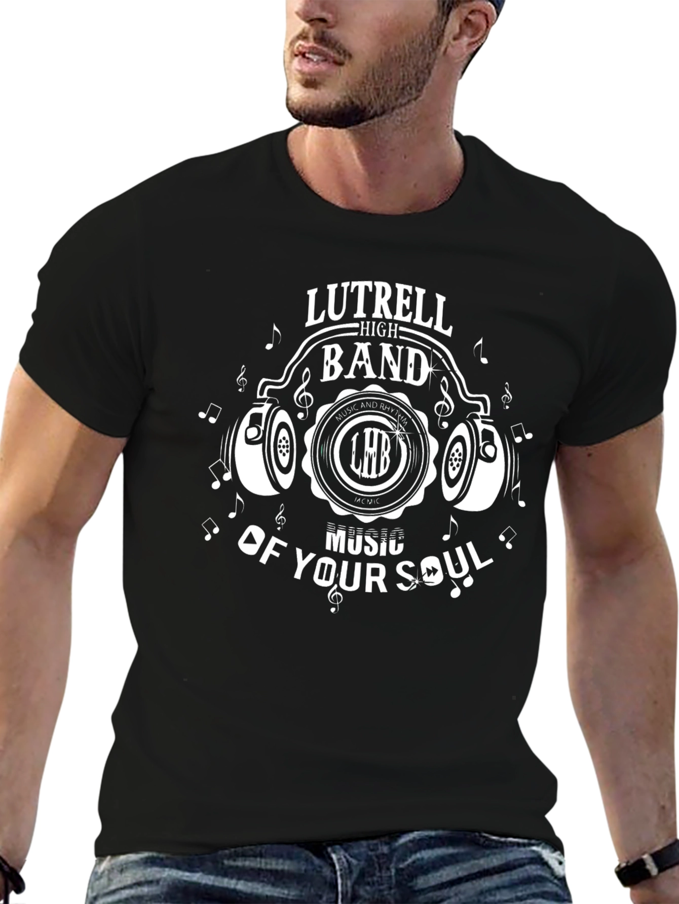 Luttrell High Band Black T-Shirt Music Lover Tee