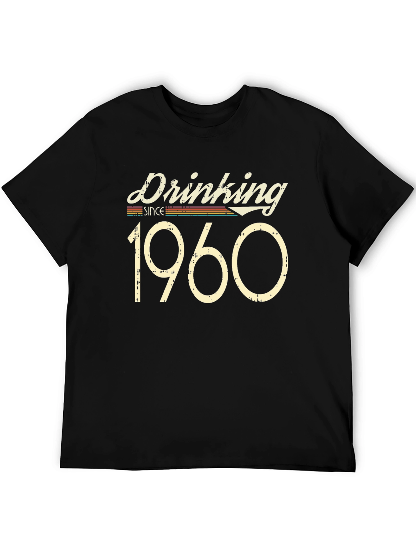 Drinking Since 1960 Mens Black T-Shirt