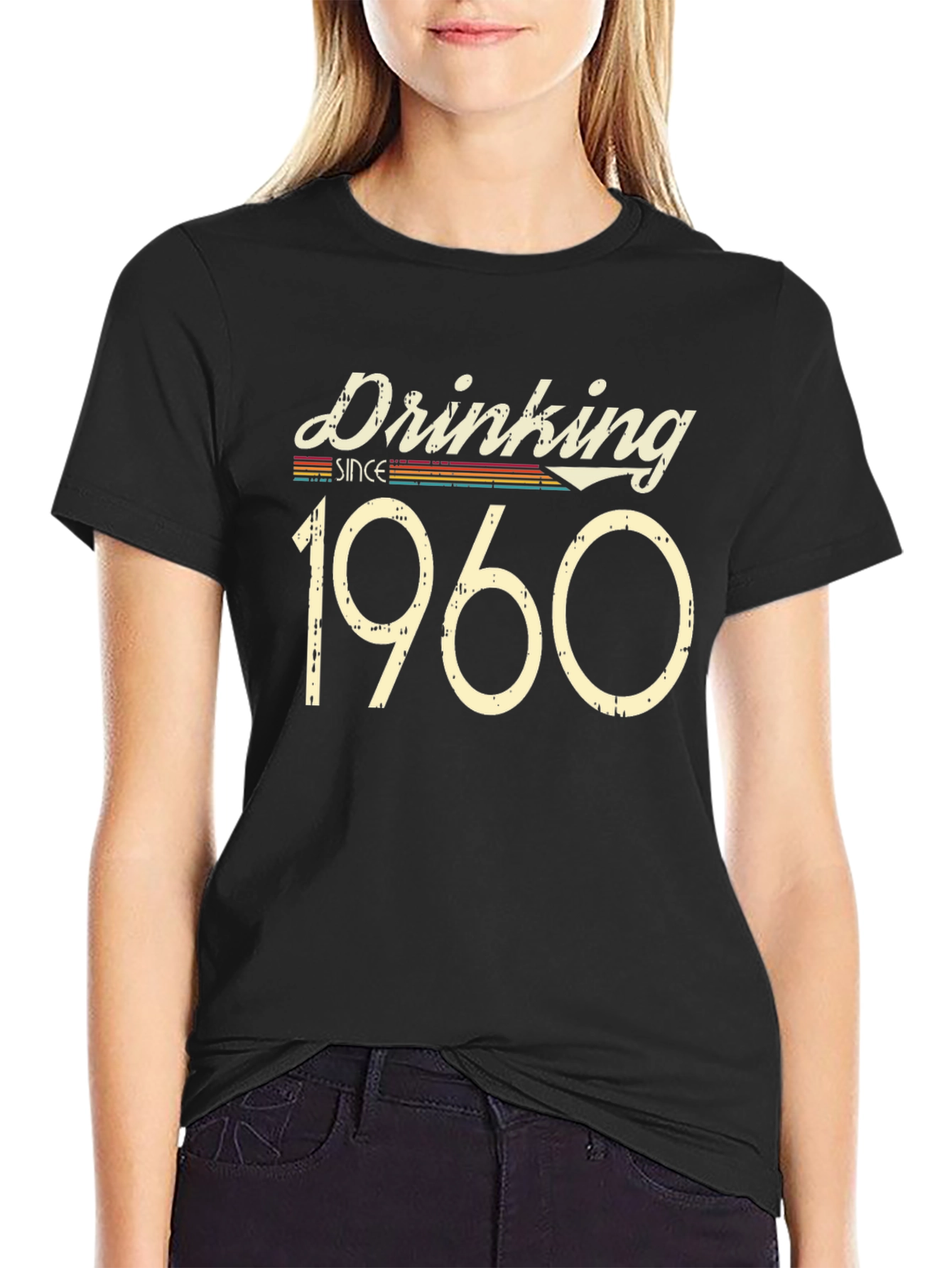 Drinking Since 1960 Mens Black T-Shirt