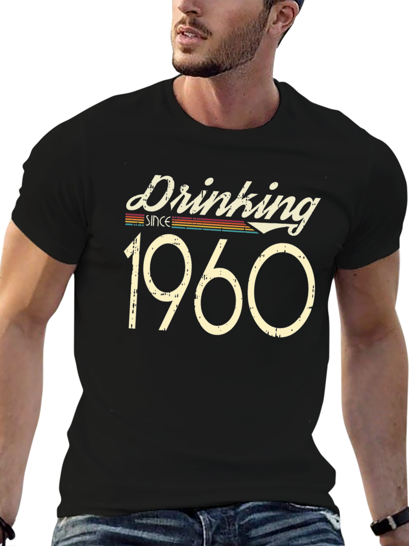 Drinking Since 1960 Mens Black T-Shirt