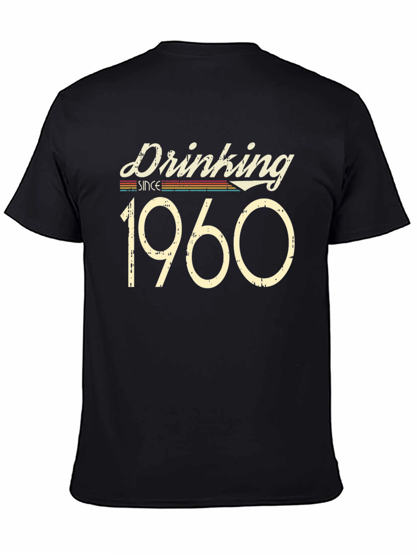 Drinking Since 1960 Mens Black T-Shirt